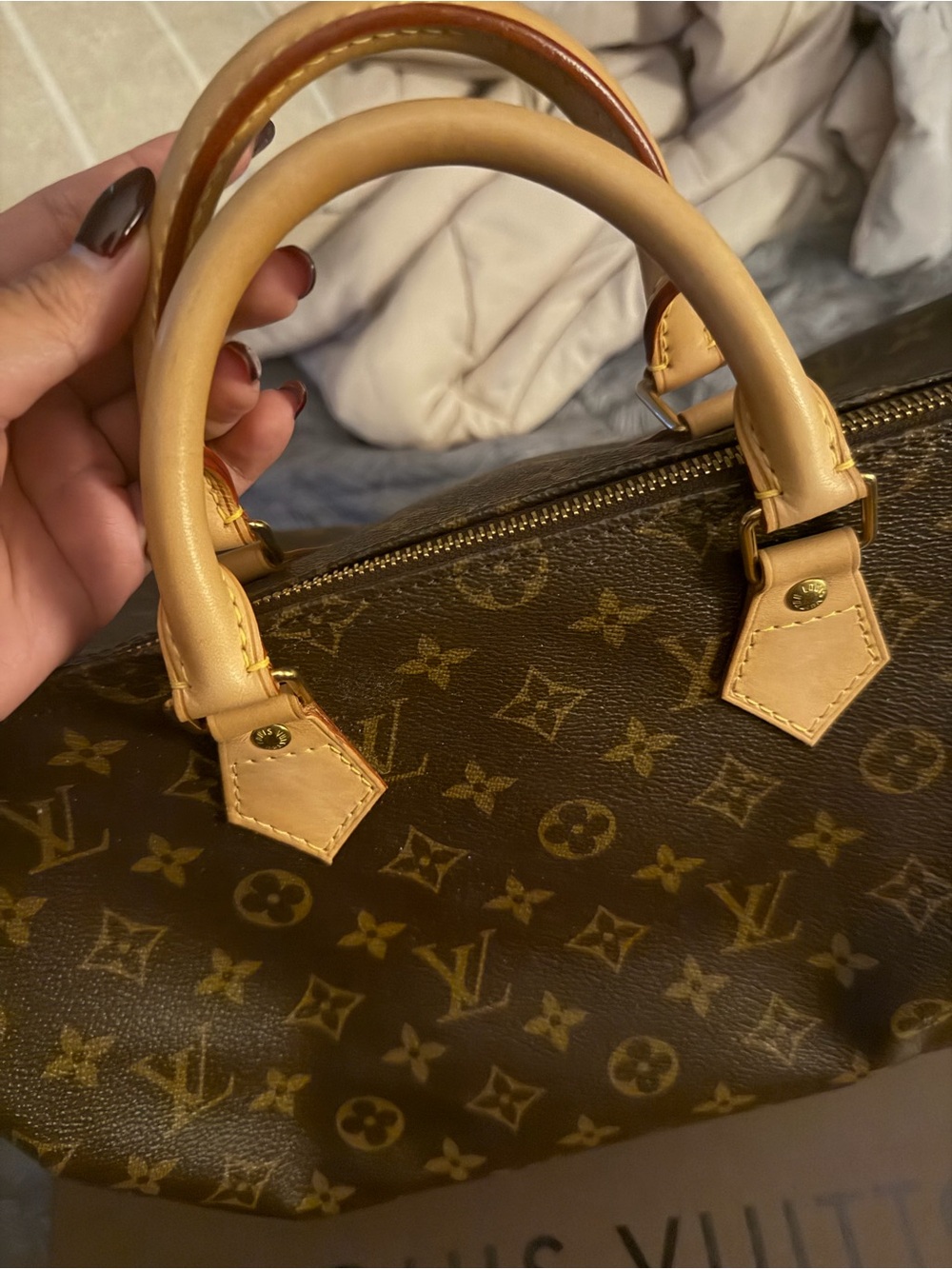 Louis Vuitton Monogram Satchel in Brown and Tan - Picture 2 of 3